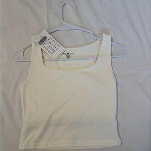 Brandy Melville Women's Cream Tank Top